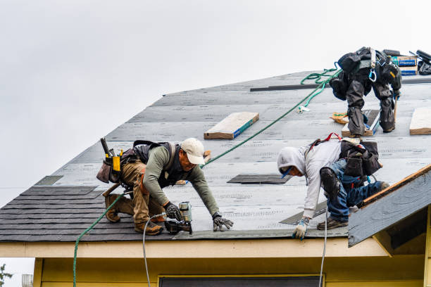 Professional Roof Installation technician working in Huntingburg, IN